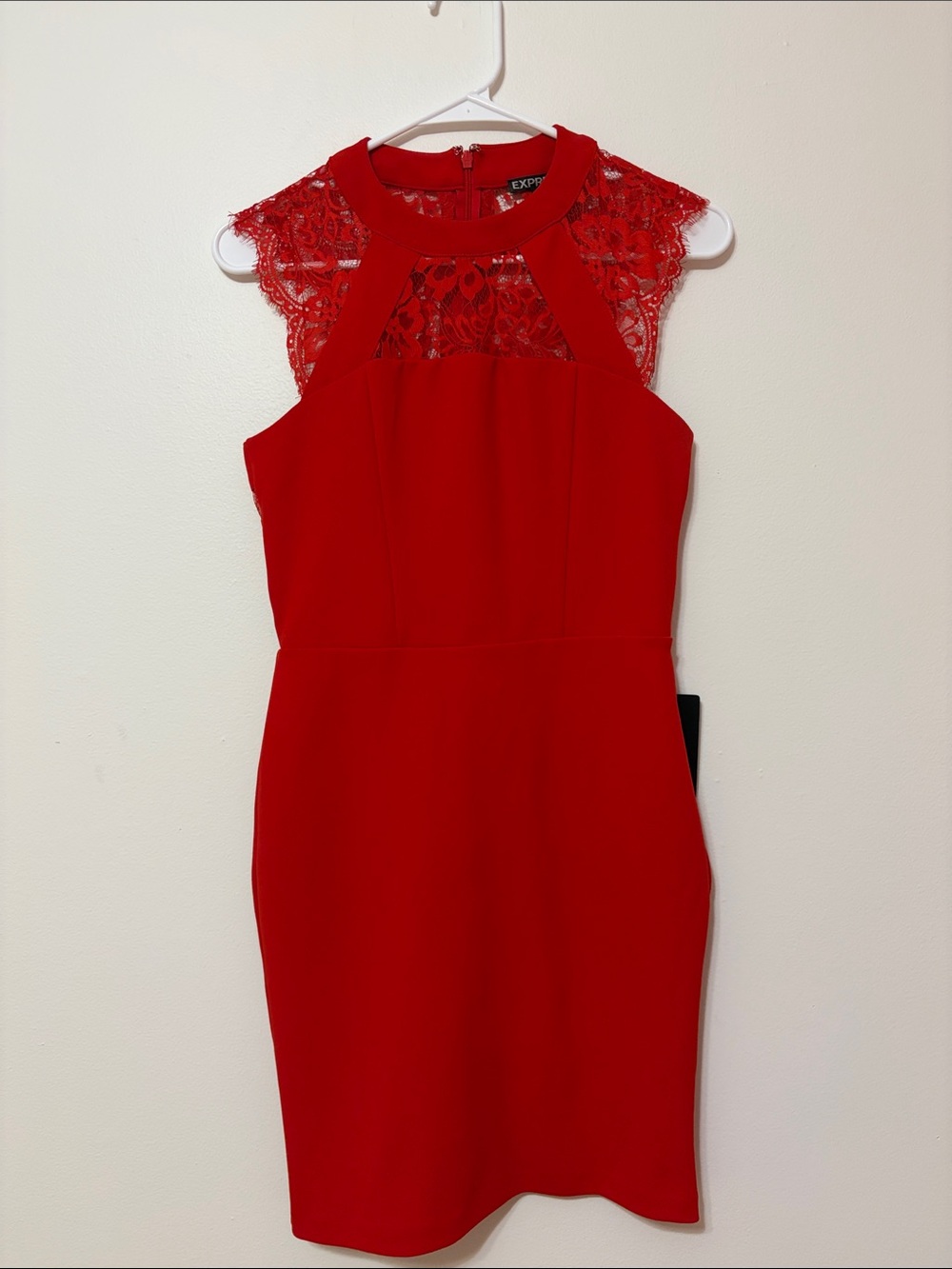 EXPRESS NWT Red Lace Mini Going Out Dress 👗